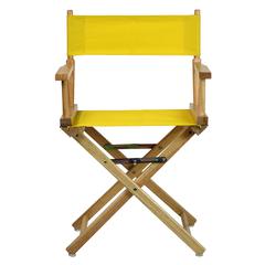 18" Director's Chair Natural Frame-Gold Canvas