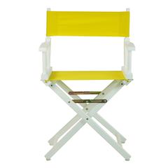 18" Director's Chair White Frame-Yellow Canvas