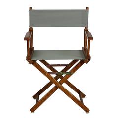 18" Director's Chair Honey Oak Frame-Gray Canvas