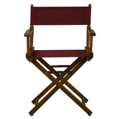 18" Director's Chair Honey Oak Frame-Burgundy Canvas