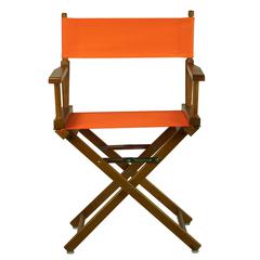 18" Director's Chair Honey Oak Frame-Tangerine Canvas