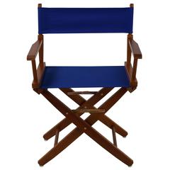 American Trails Extra-Wide Premium 18"  Directors Chair Mission Oak Frame W/Royal Blue Color Cover