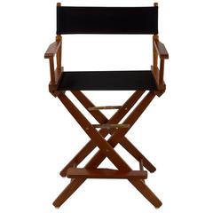 American Trails Extra-Wide Premium 24"  Directors Chair Mission Oak Frame W/Black Color Cover