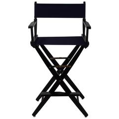 American Trails Extra-Wide Premium 30"  Directors Chair Black Frame W/Navy Color Cover