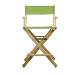 24" Director's Chair Natural Frame-Lime Green Canvas