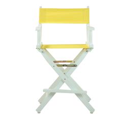 24" Director's Chair White Frame-Yellow Canvas