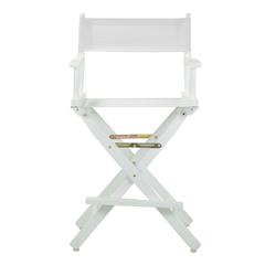 24" Director's Chair White Frame-White Canvas