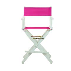 24" Director's Chair White Frame-Magenta Canvas
