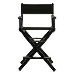 24" Director's Chair Black Frame-Black Canvas