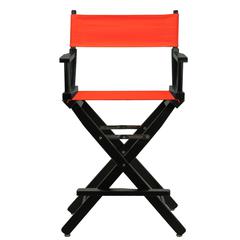 24" Director's Chair Black Frame-Orange Canvas