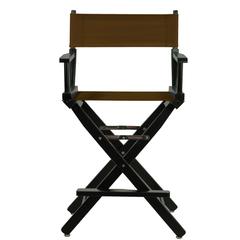 24" Director's Chair Black Frame-Brown Canvas