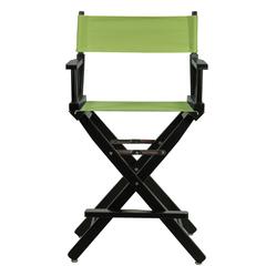 24" Director's Chair Black Frame-Lime Green Canvas