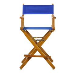 24" Director's Chair Honey Oak Frame-Royal Blue Canvas