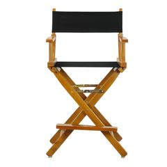 24" Director's Chair Honey Oak Frame-Black Canvas