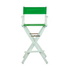 30" Director's Chair White Frame-Green Canvas