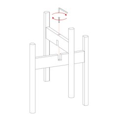 Mid-Century Modern Wood Plant Display Stand, Fit Up to 12"