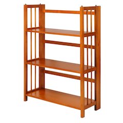 Wooden Bookcase with Open Shelving for Home Office Storage