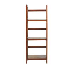 3-Shelf Folding Bookcase 14" Wide-Mahogany