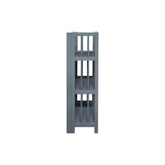 3-Shelf Folding Bookcase 14" Wide, Slate Gray
