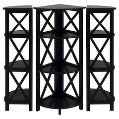 Wooden Bookcase in natural finish with 5 shelves for home storage