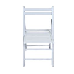 Casual Home Wooden Folding Chairs 2-Pcs Set - White
