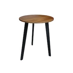 Three-Legged Round Side Modern Table with Solid American Hardwood Top