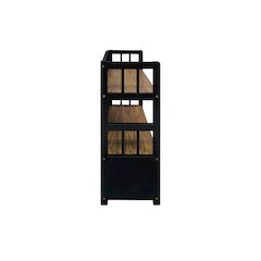 Solid Wood 2-Tier Small Bookshelf with Drawer