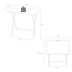 Arizona Folding Table with Solid Hardwood, Natural
