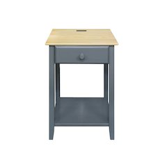 Night Owl Nightstand with USB Port - Natural Gray