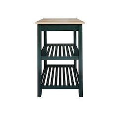 Sunrise Kitchen Island with Solid Wood Top, Hunter Green