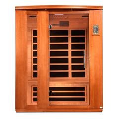 Lugano 3-person Ultra Low EMF (Under 3MG) FAR Infrared Sauna (Canadian Hemlock)