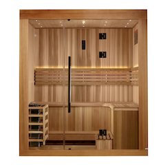 Copenhagen Edition 3 Person Traditional Sauna - Canadian Red Cedar Interior