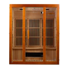 3-Person Corner Low EMF (Under 8MG) FAR Infrared Sauna (Canadian Hemlock)
