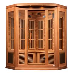 Maxxus 3 Per Corner Near Zero EMF FAR Infrared Carbon Canadian Hemlock Sauna;