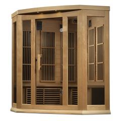 3-Person Corner Near Zero EMF (Under 2MG) FAR Infrared Sauna (Canadian Hemlock)