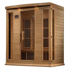 4-Person Corner Near Zero EMF (Under 2MG) FAR Infrared Sauna (Canadian Hemlock)