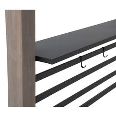 Gazebo with Decorative Fence, for Backyard BBQs and Patio Parties, Black