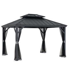 Merston 10 ft. x 12 ft. Solar Powered Hardtop Gazebo