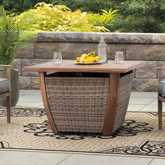 Fire Pit Outdoor Wicker Propane Gas Fire Pit Table Hidden Propane Tank Fire Pits