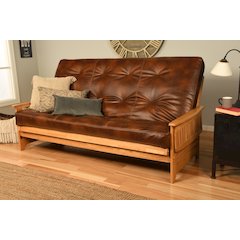 Phoenix Frame Queen-Butternut Finish-Oregon Trail Saddle Mattress