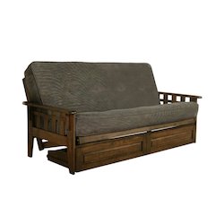Gray Polyester Futon Bed with Sturdy Frame and Comfortable Layout