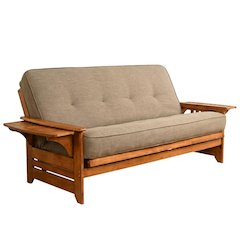 Simple Fabric Futon with Polyester Cover and Sturdy Frame for Living Room