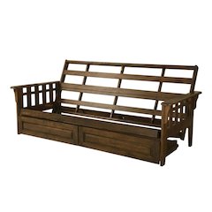 Wooden Futon Frame in Natural Finish with Sturdy Construction