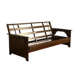Espresso Color Futon with Sturdy Frame and Large Sleeping Area