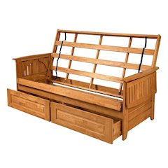 Gray Futon Sofa Bed with Durable Frame and Comfortable Mattress