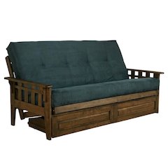 Sofa Futon with Polyester Fabric and Solid Frame for Versatile Home Lounge