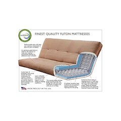 Phoenix Frame-Butternut Finish-Linen Aqua Mattress-Storage Drawers