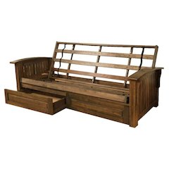 Washington Queen Frame-Rustic Walnut-Storage Drawers