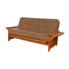 Modern Fabric Futon with Polyester Cover and Wooden Frame for Living Room