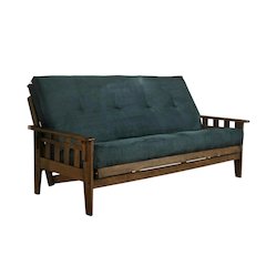 Versatile Fabric Futon for Living Room and Guest Use with Sturdy Frame